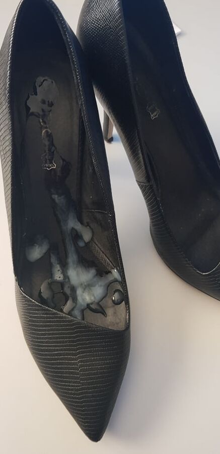 Cum on Heels and Thong of User Wife