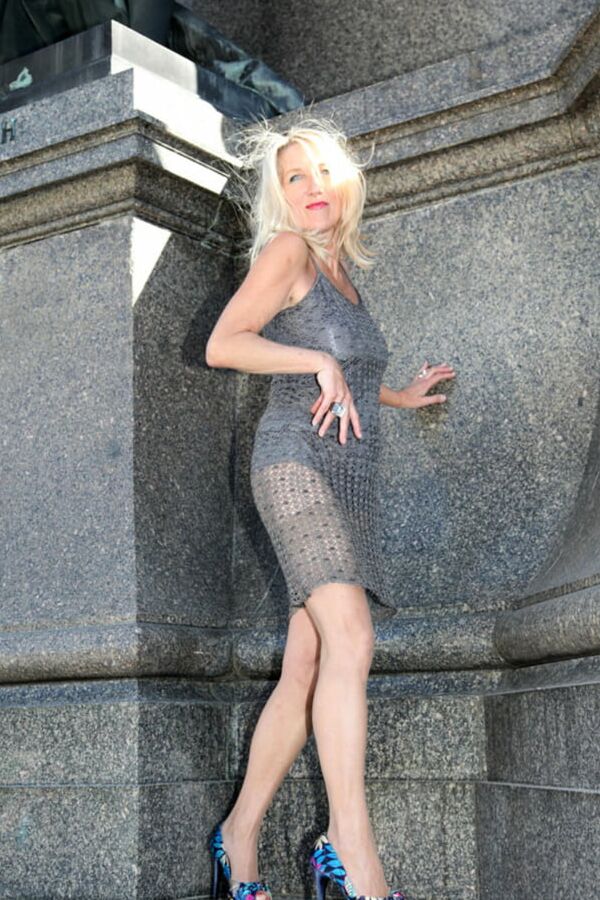 Blonde Austrian nylon mature