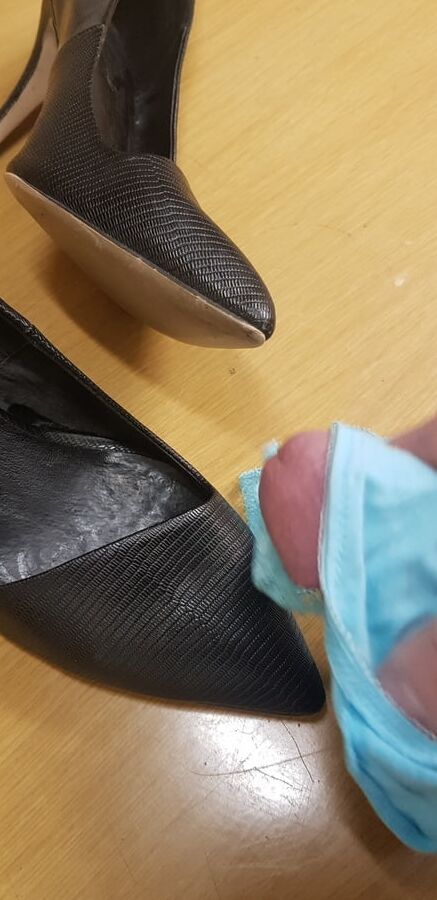 Cum on Heels and Thong of User Wife