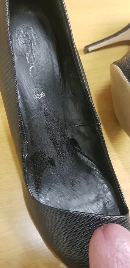 Cum on Heels and Thong of User Wife