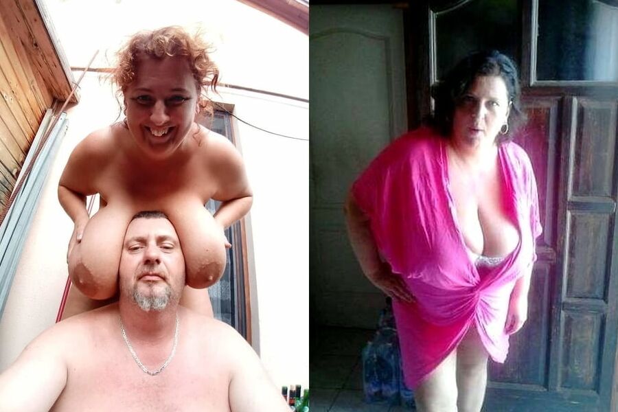 Dressed &amp; undressed big boobs Eva from Szigetszentmarton
