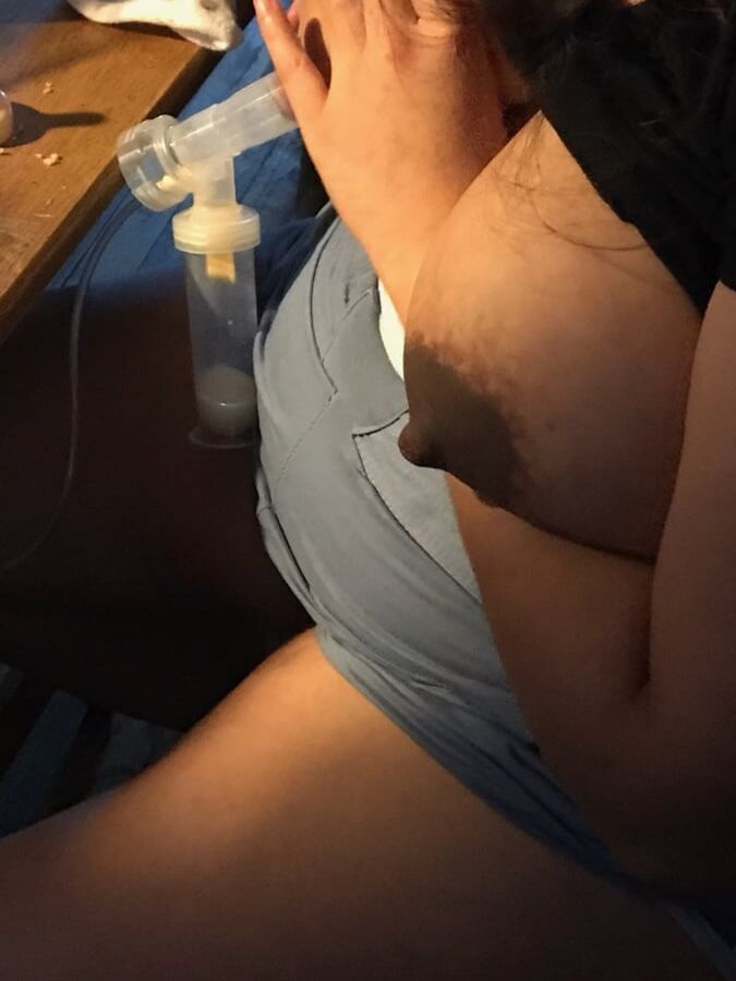 My bbw milf lactating