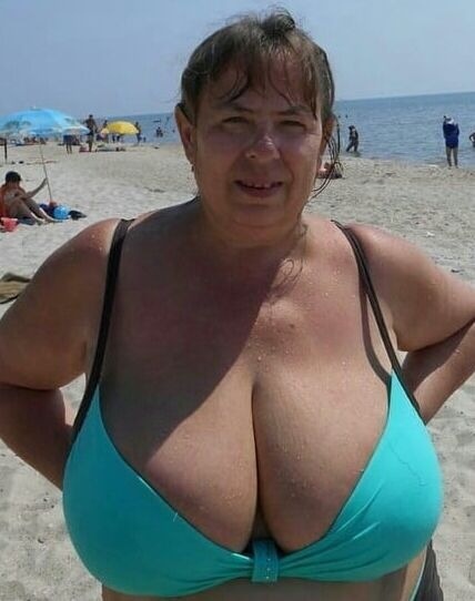 Mature ladies at the beach