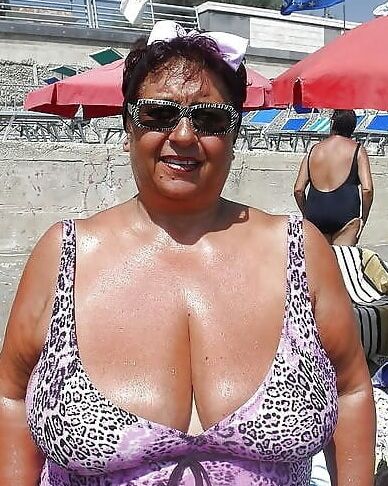 Mature ladies at the beach