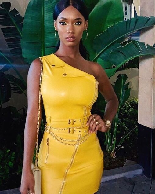 Yellow Leather Dress - by Redbull