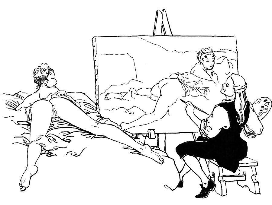 Tribute to women Covid. Milo Manara