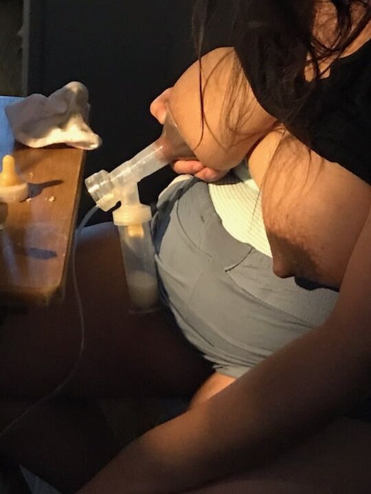 My bbw milf lactating