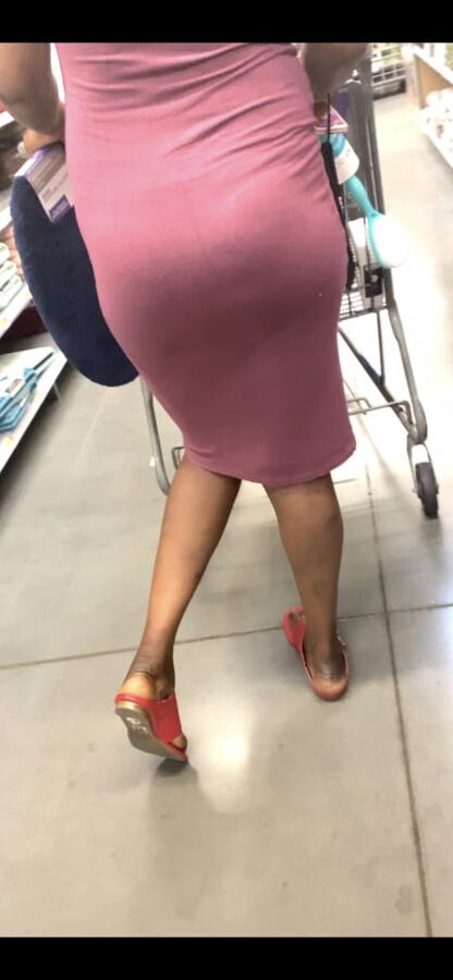 Slim Phat Ebony in Skin Tight Dress VTL (THONG!!)