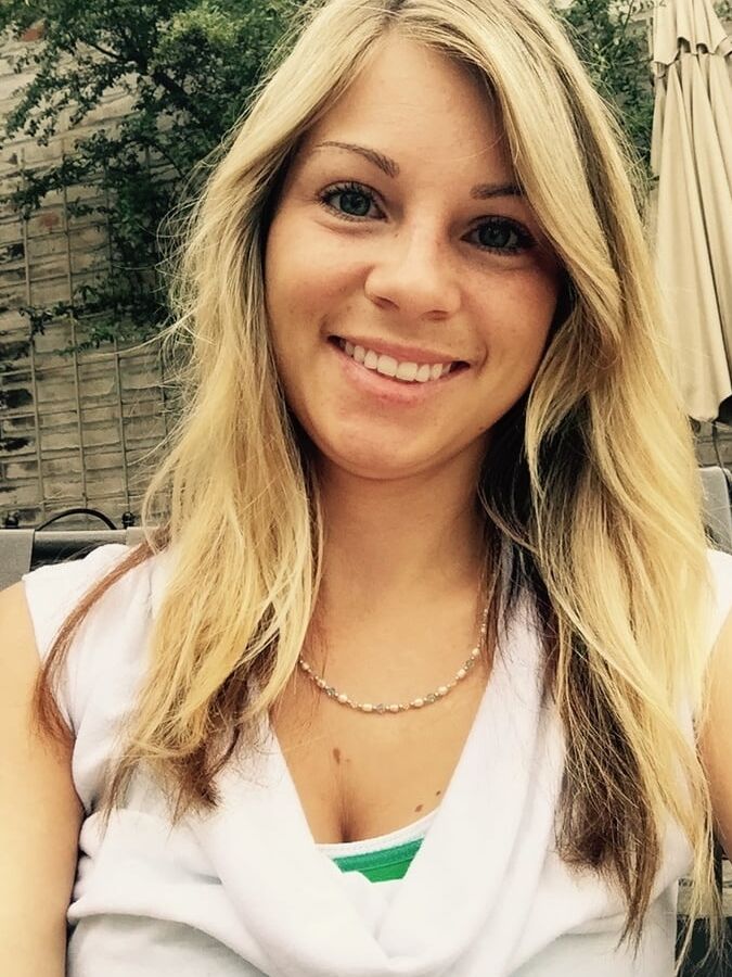 A mature girl flashes her boobs