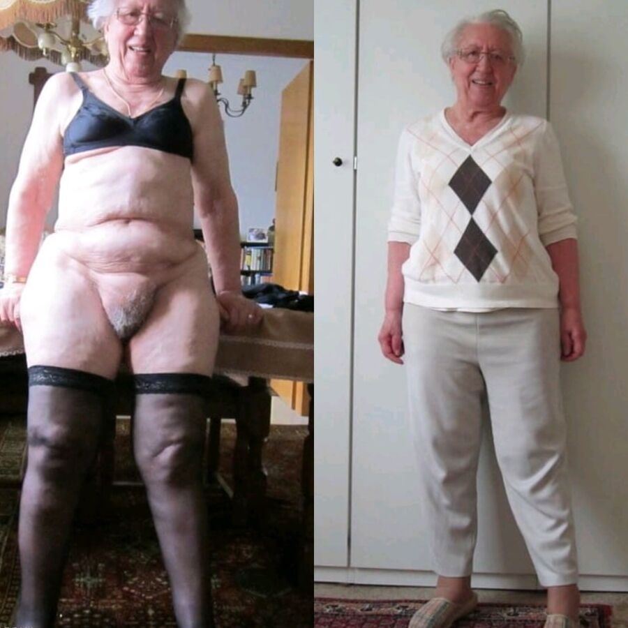 Grannies dressed and undressed
