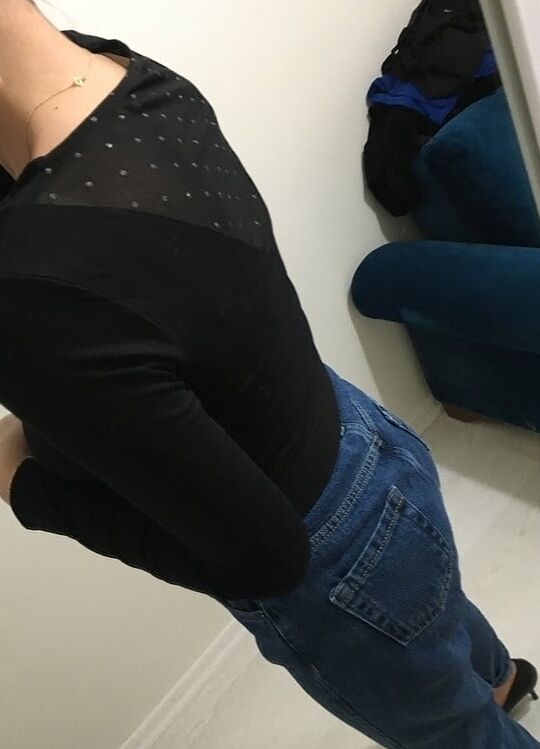 Turkish girl selling her clothes