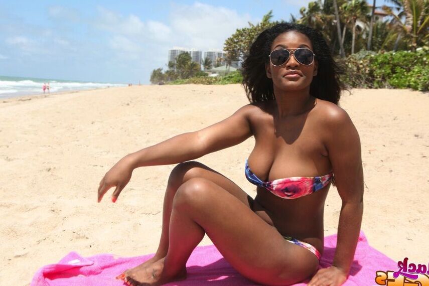 Black chavs at the beach