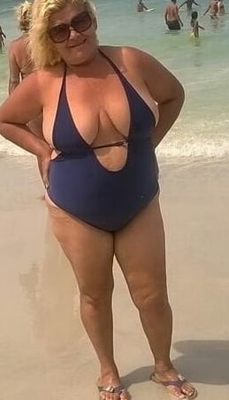 Mature ladies at the beach
