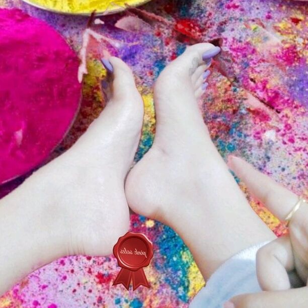 Pink Soles Indian Feet Goddess