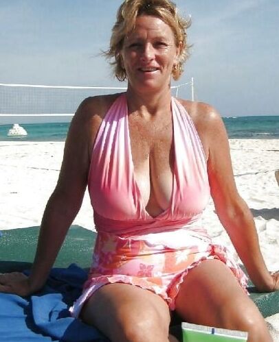Mature ladies at the beach
