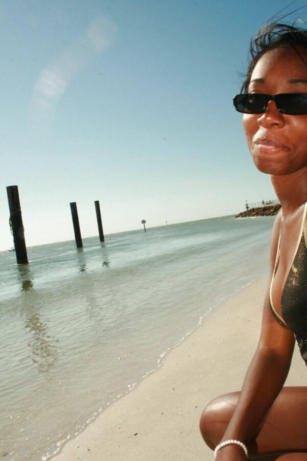 Black chavs at the beach