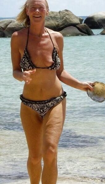 Mature ladies at the beach