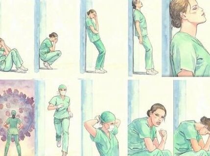 Tribute to women Covid. Milo Manara