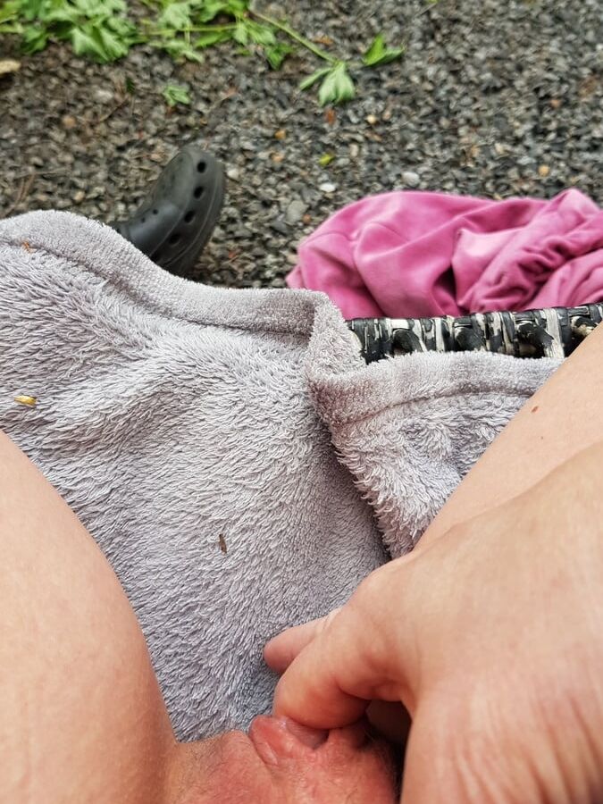 Wife outdoors