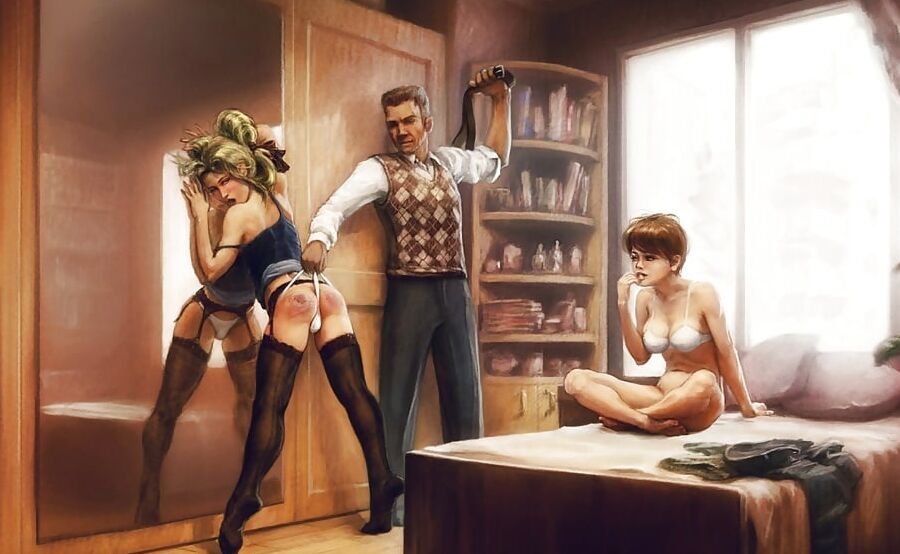 Spanking girl cartoons