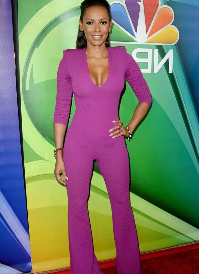 Mel B Looking Hot In Skintight Suit