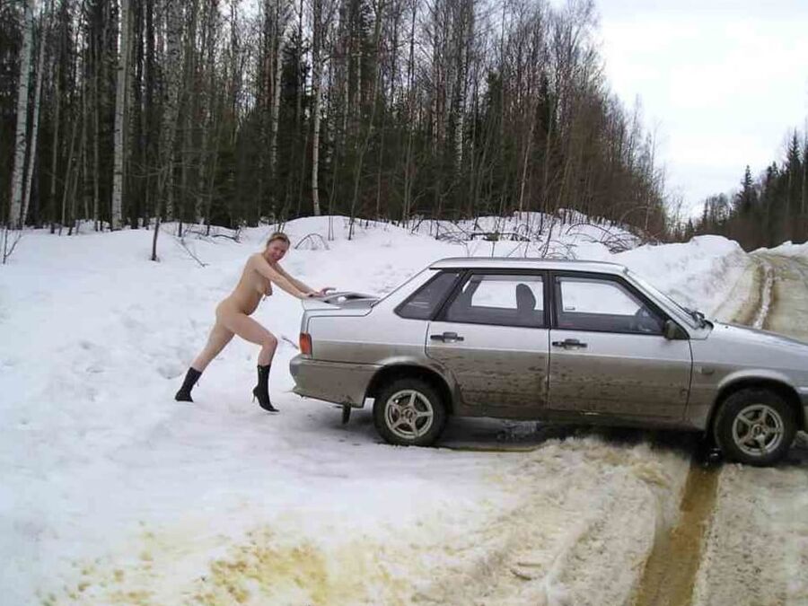 crazy russian woman outdoor exhibitionist