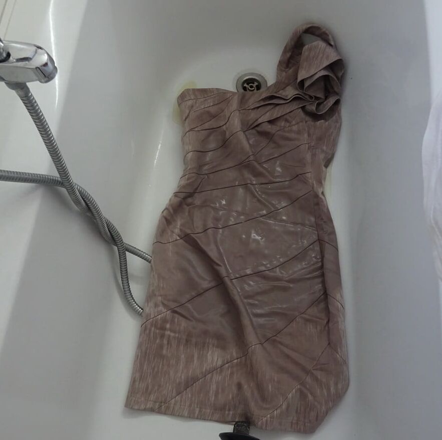 Champagne dress piss