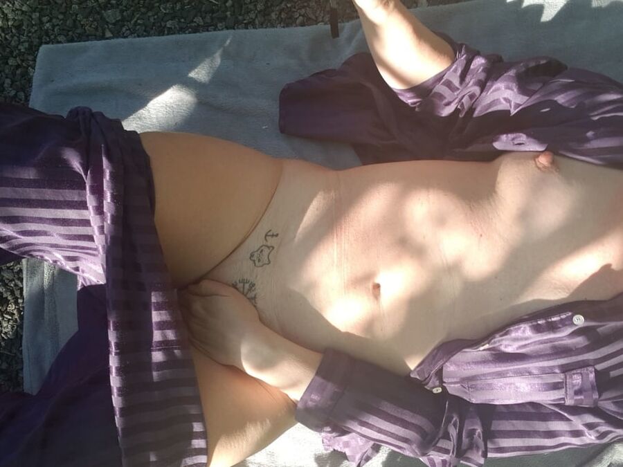 Wife outdoors