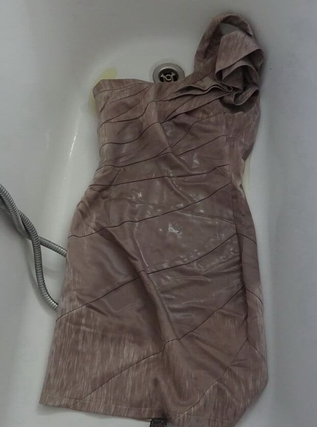 Champagne dress piss