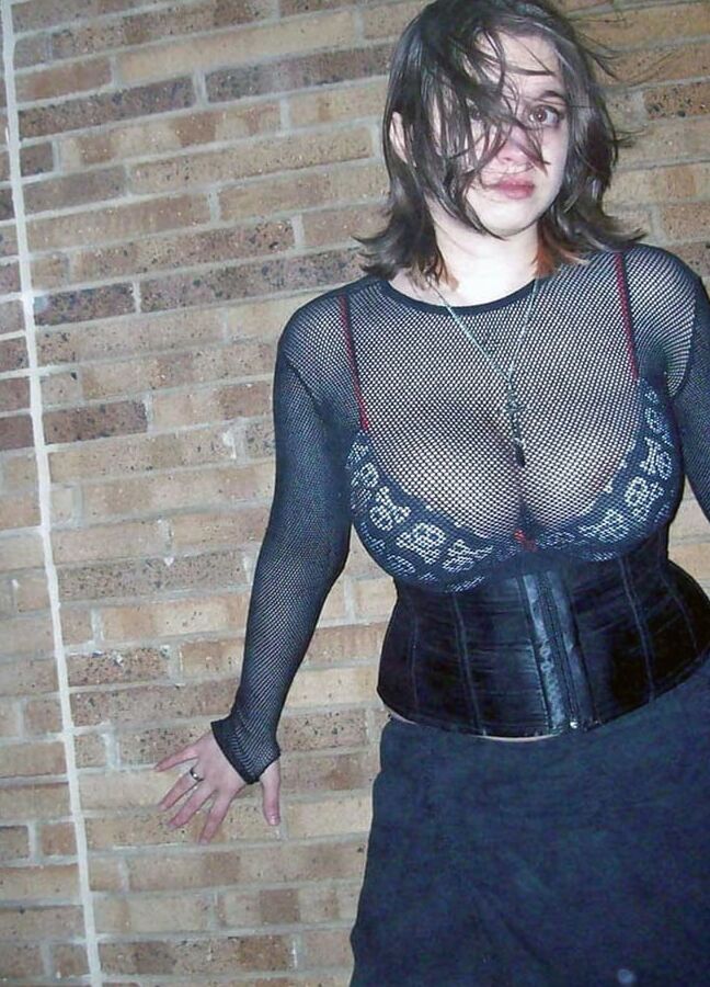 Chick with a goth look