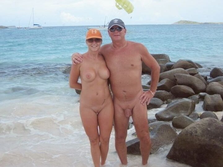 Naked couples on the beach