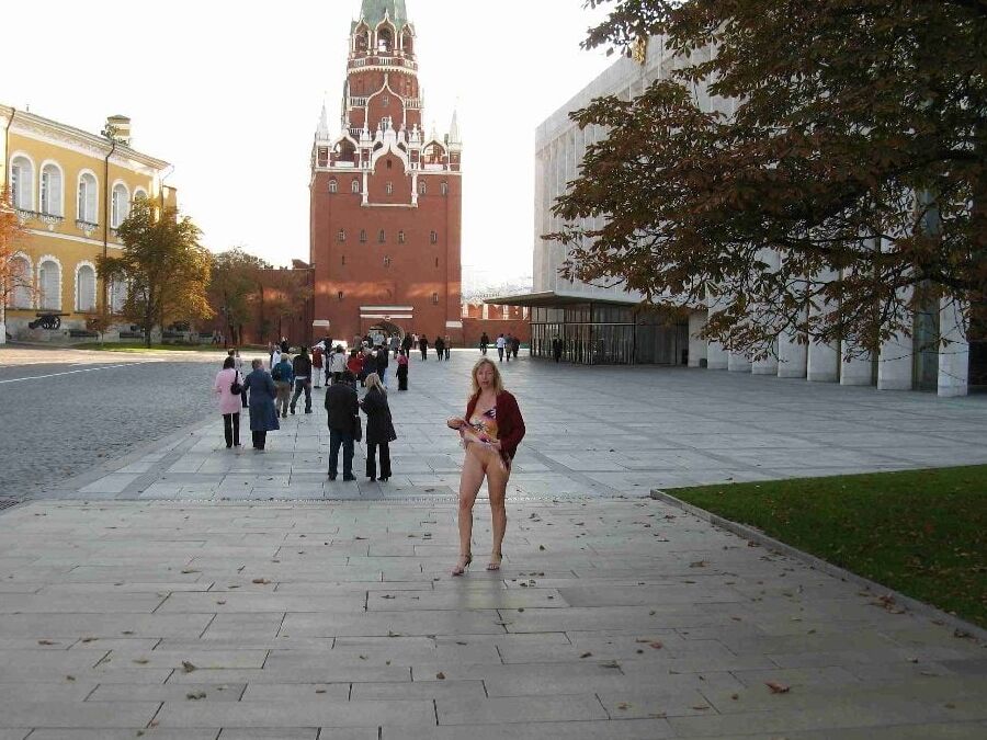 crazy russian woman outdoor exhibitionist