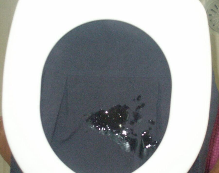 blue skirt piss
