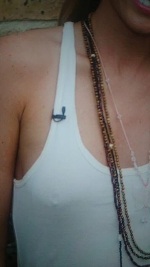 Frost nipple piercing through clothes