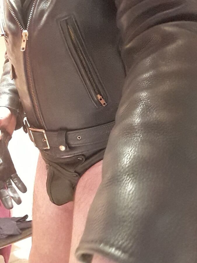 Horny leather slave