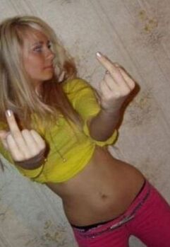Sexy girls give you the finger