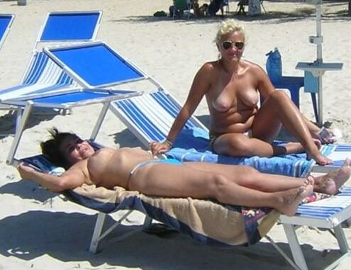 Topless on the beach double