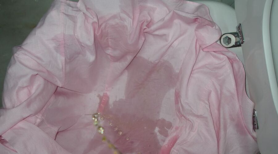 pink blouse piss
