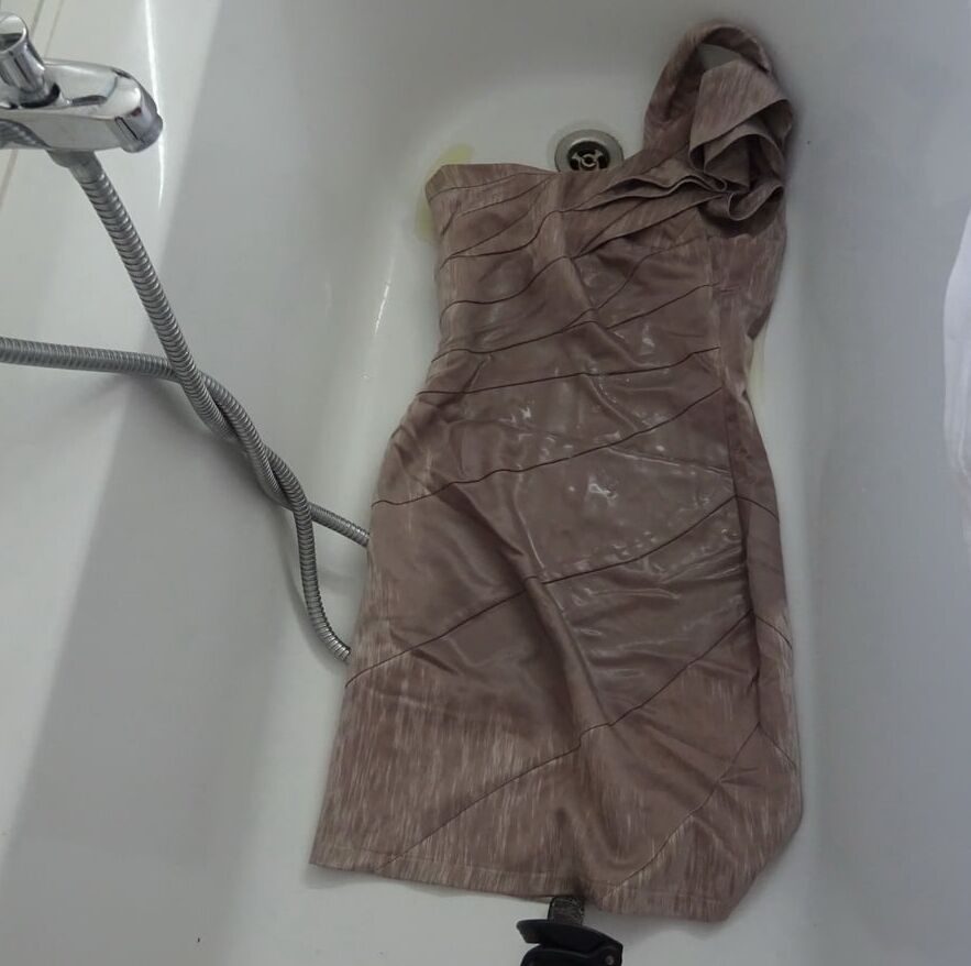 Champagne dress piss