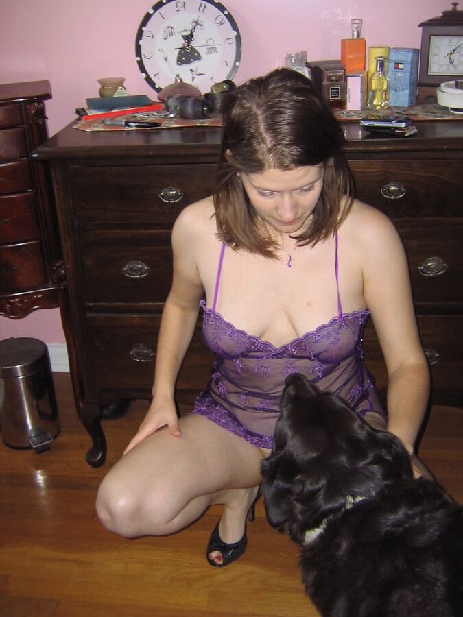 Nice wife with purple nightie
