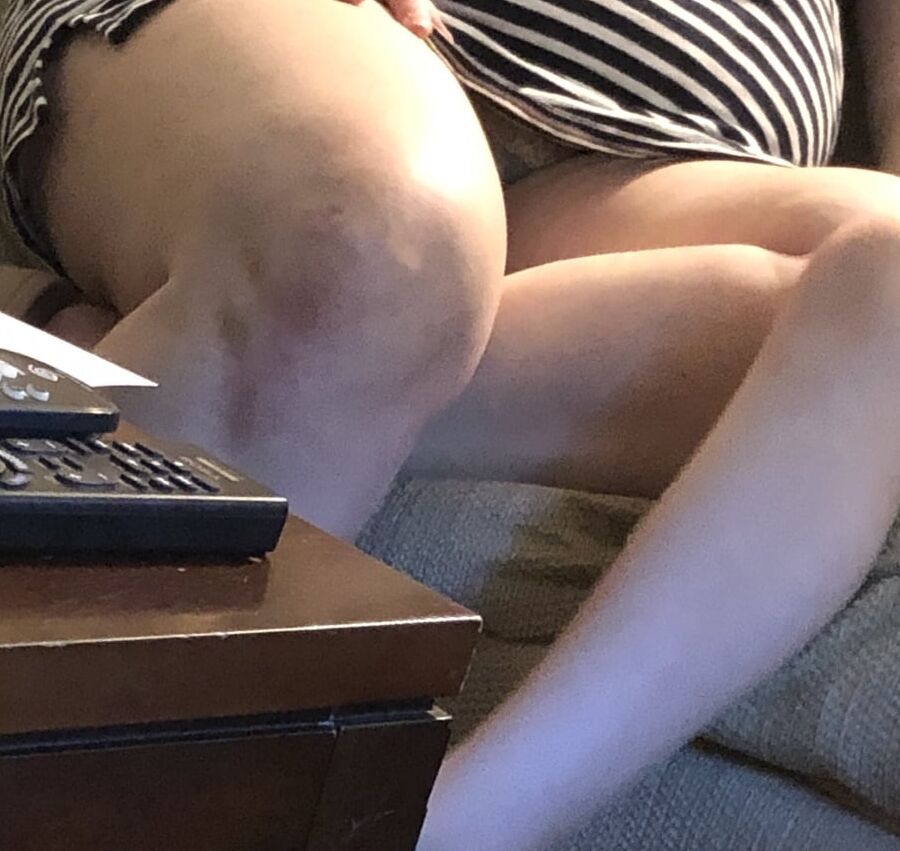 Wife upskirt flash and her panties plus my cock