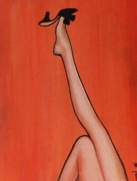 High heel in the fine arts