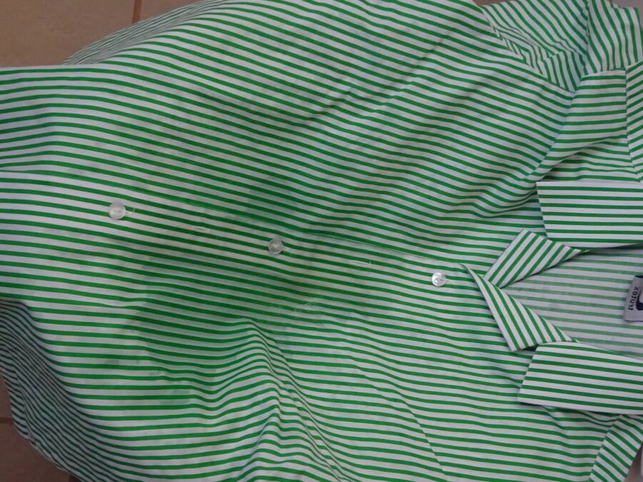 green striped blouse piss