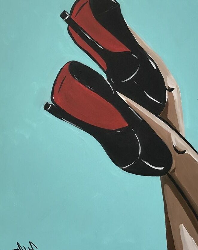 High heel in the fine arts