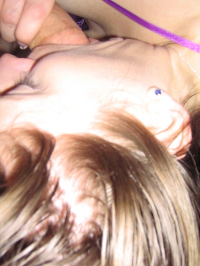 Nice wife with purple nightie