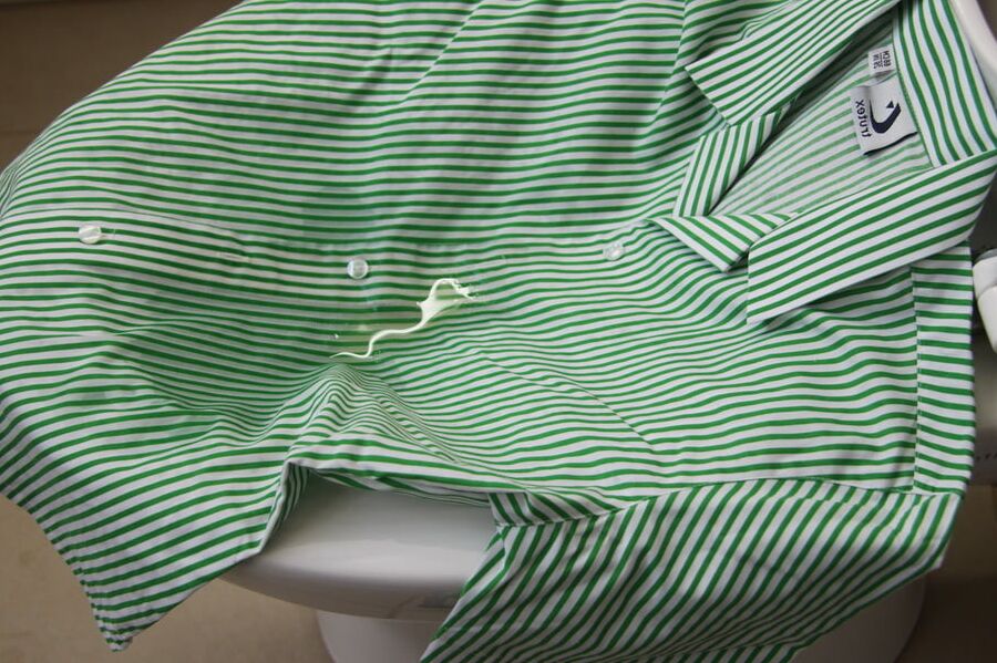 green striped blouse piss