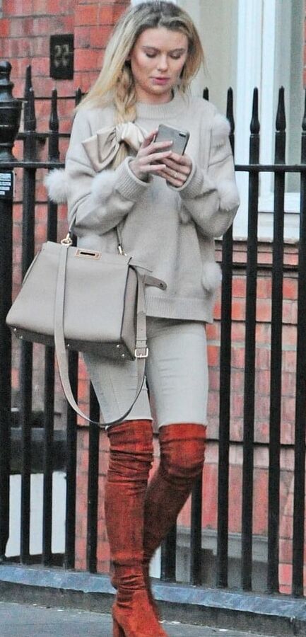 Female Celebrity Boots &amp; Leather - Georgia Toffolo