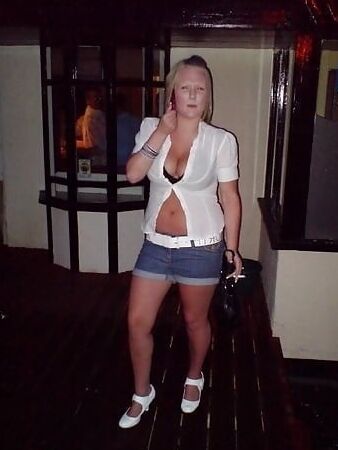 Nasty blonde pig