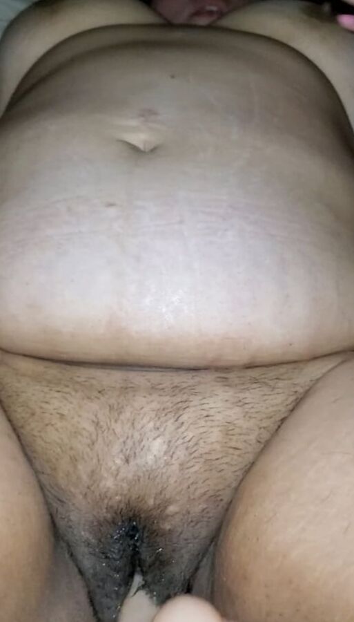 Hairy Latina showing off her cunt.