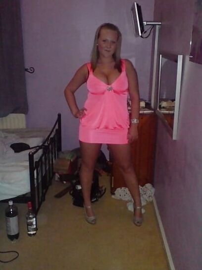 Nasty blonde pig